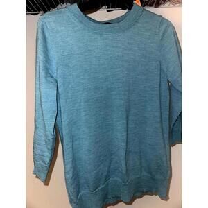 J.Crew Merino Wool Crewneck Sweater Men’s Medium Teal Blue Lightweight Knit